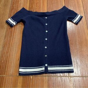 FRAME Wool Blend Off The Shoulder Harajuku Sweater Academia Size XL